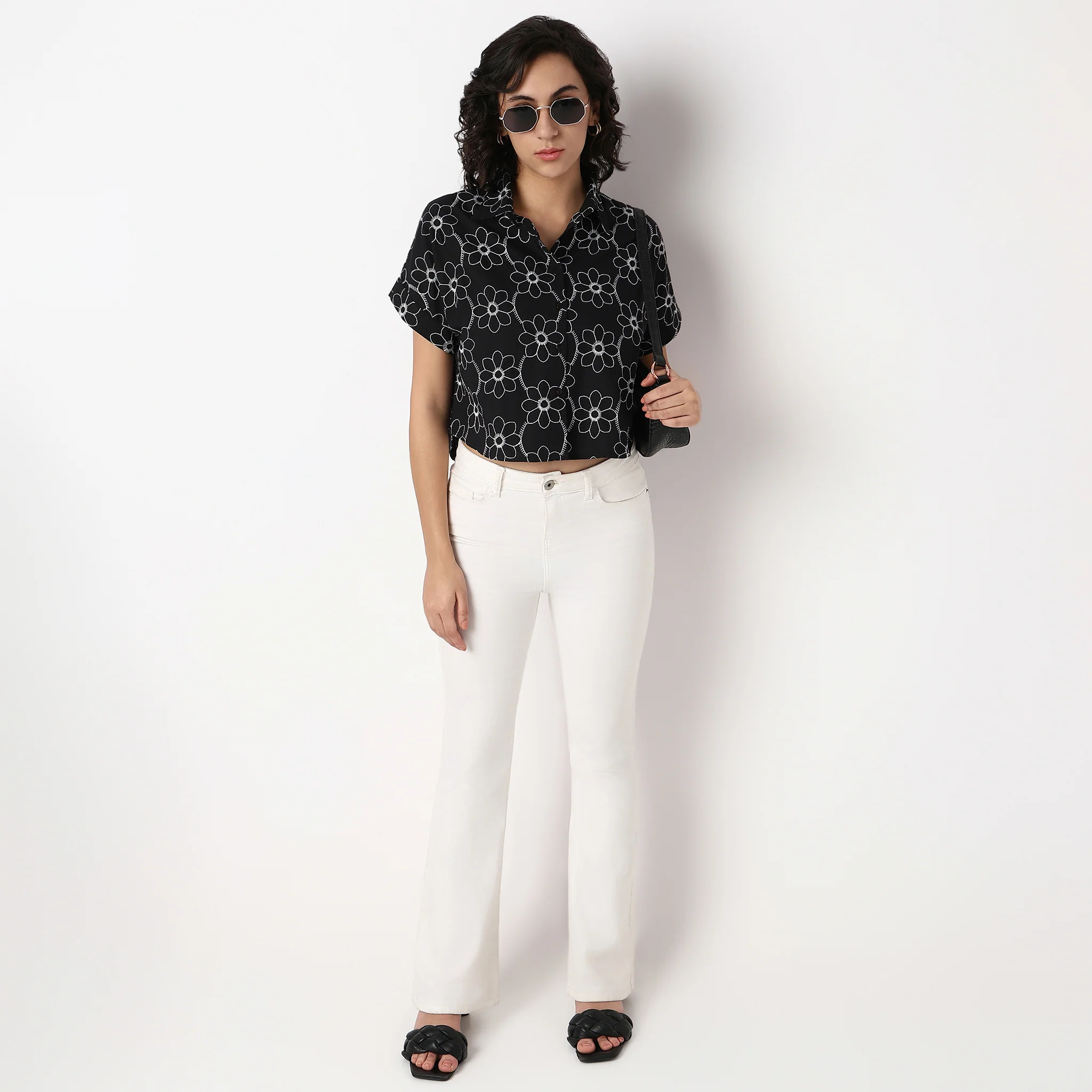 Woven Embroidered Cotton Shirt