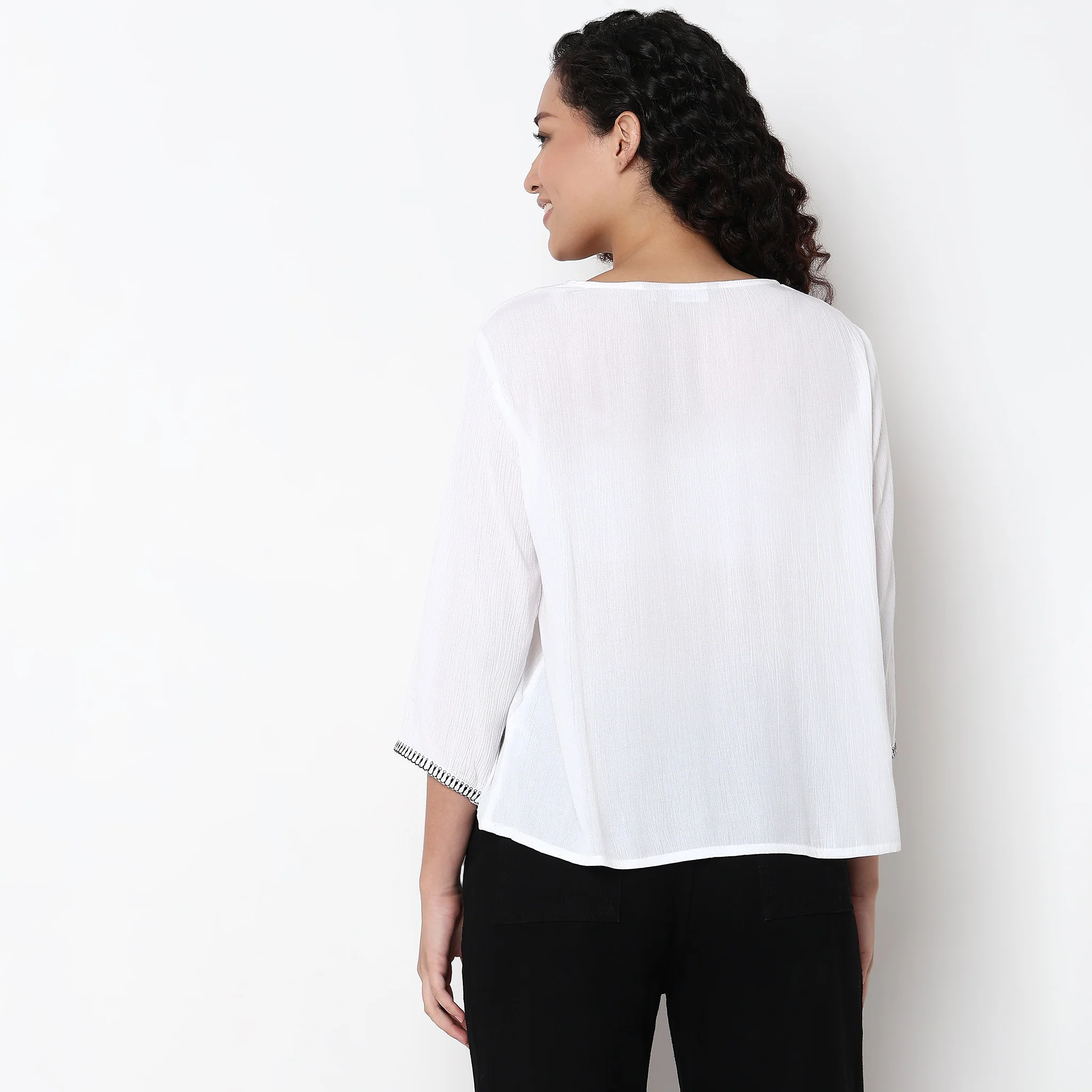 Embroidered Fushion Top - Image 3