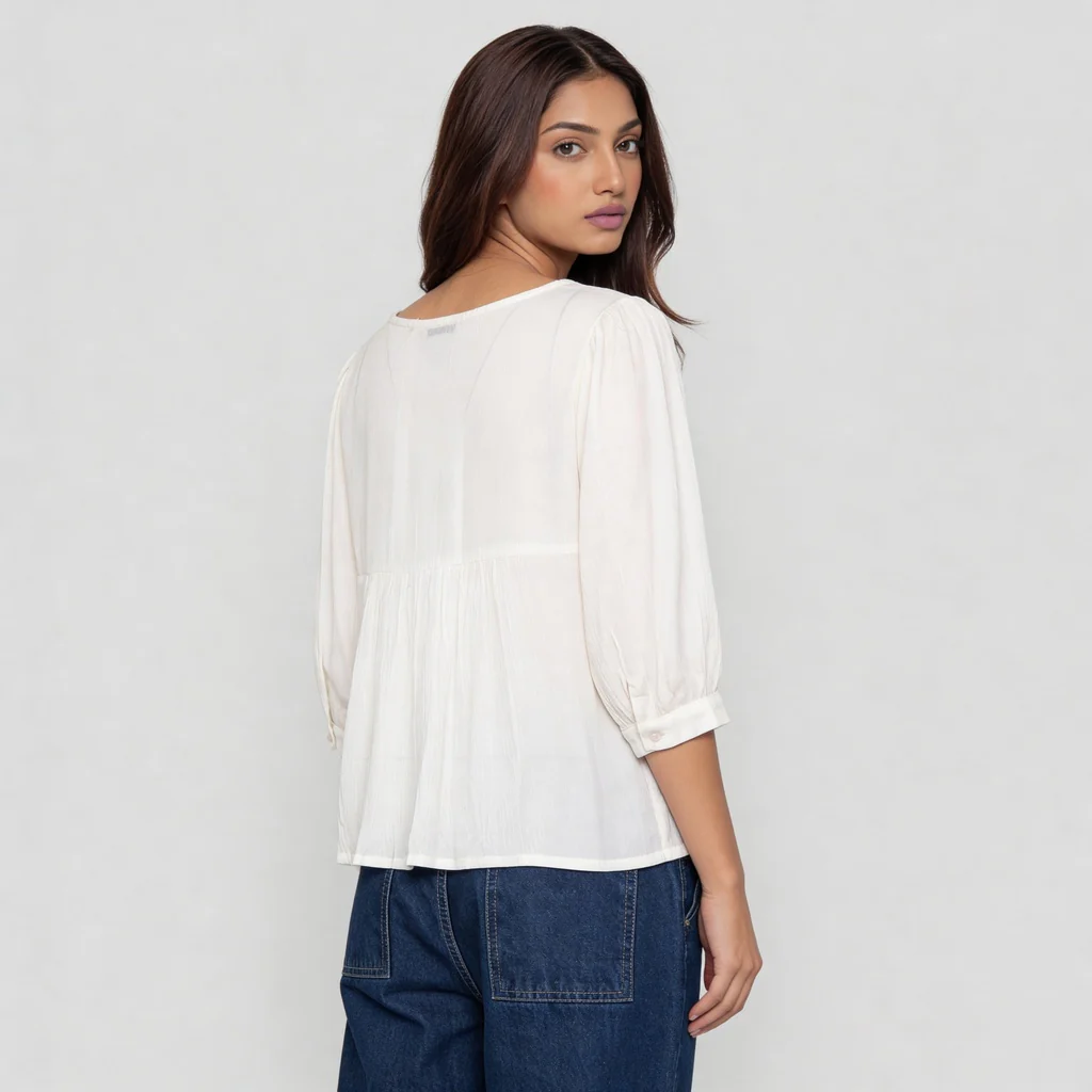Woven Embroidered Top - Image 3