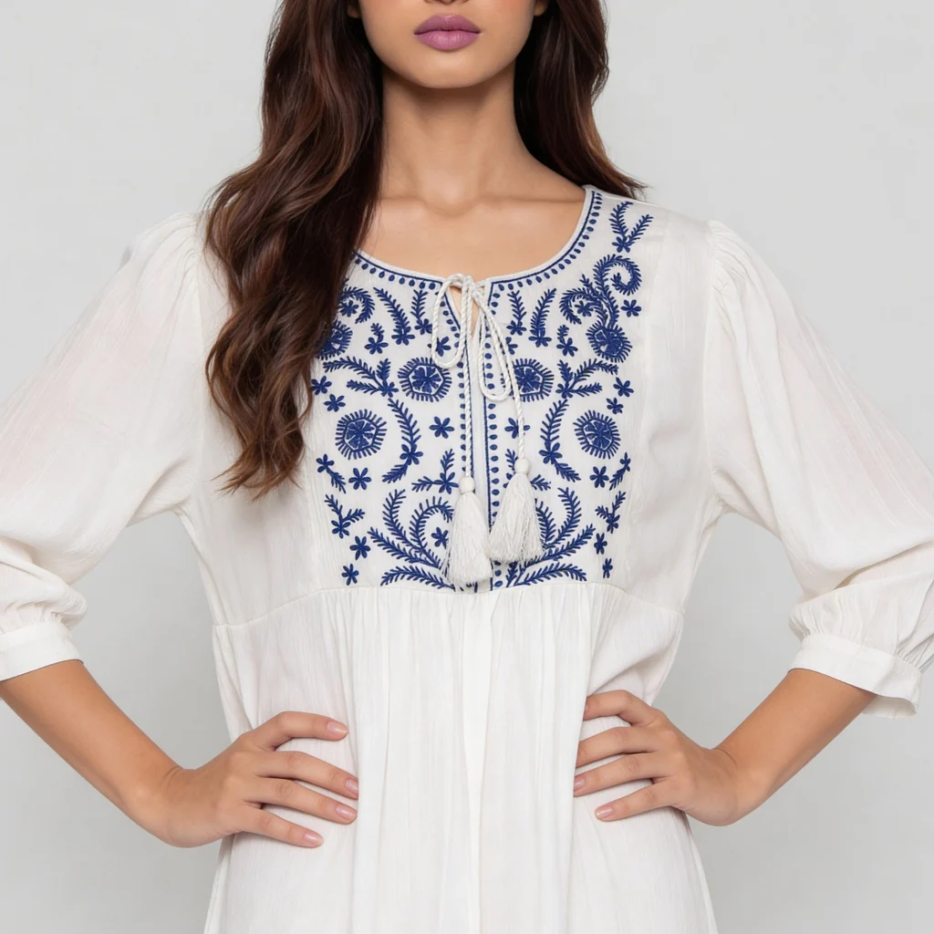 Woven Embroidered Top - Image 4