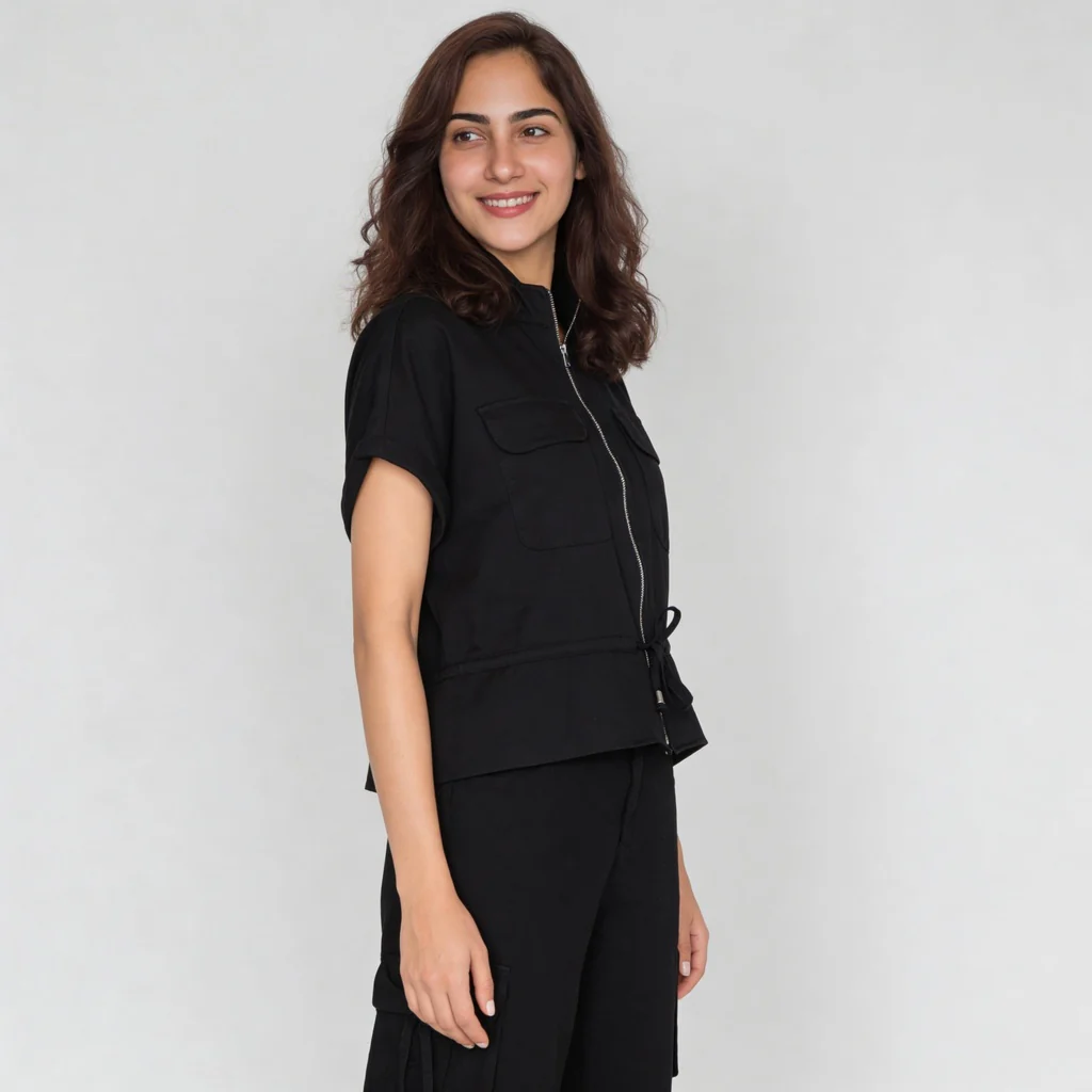 Woven Solid Collar Shirt - Image 10