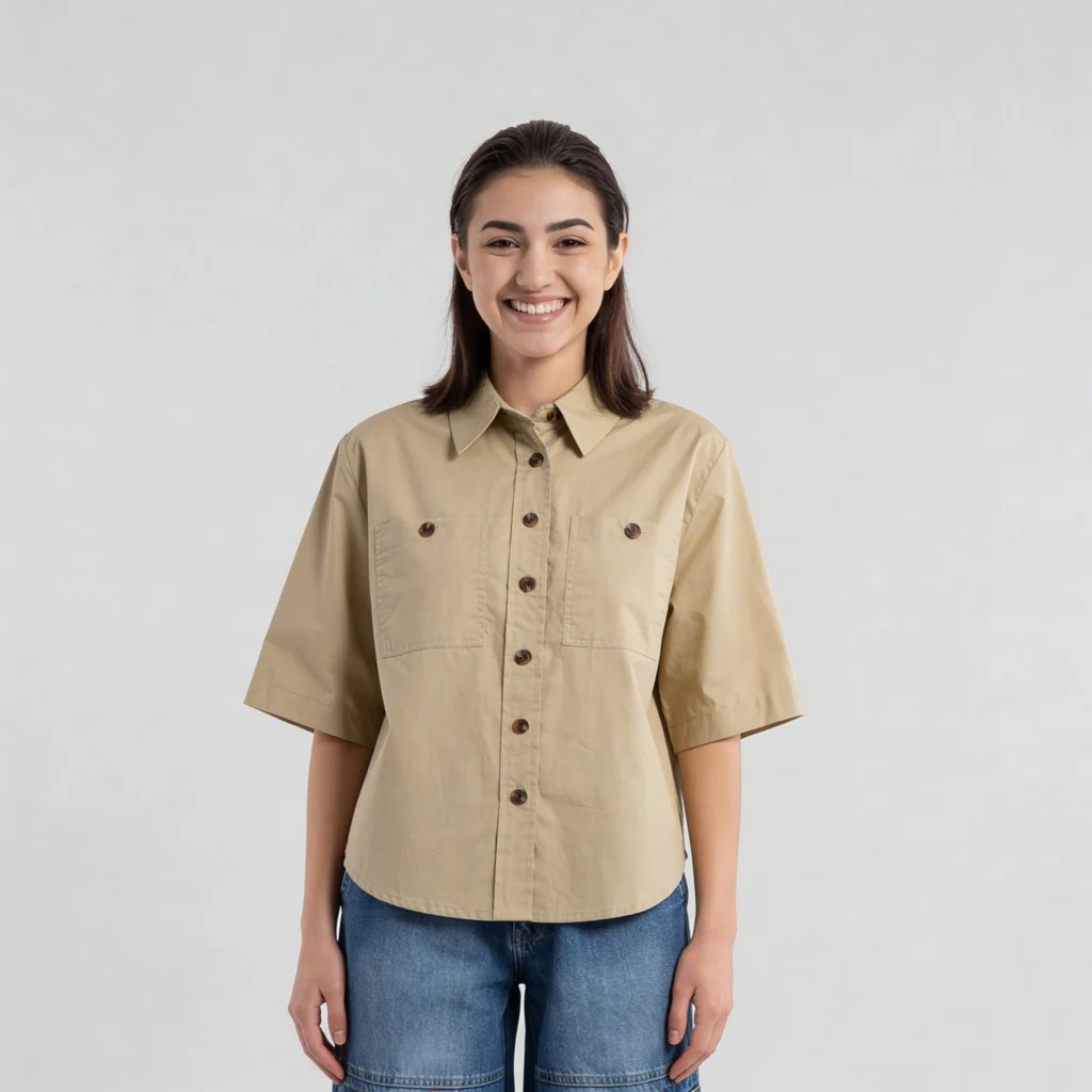 Woven Solid Shirt - Image 2