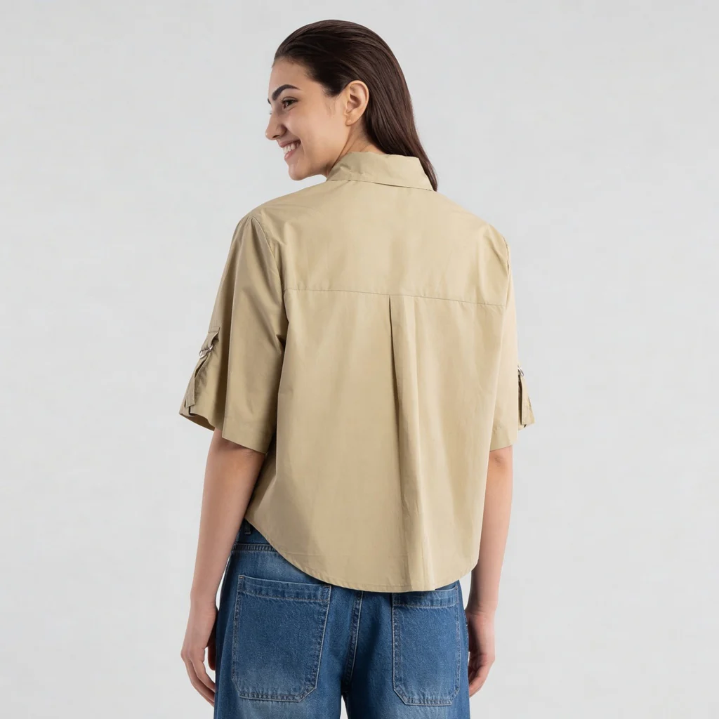 Woven Solid Shirt - Image 3