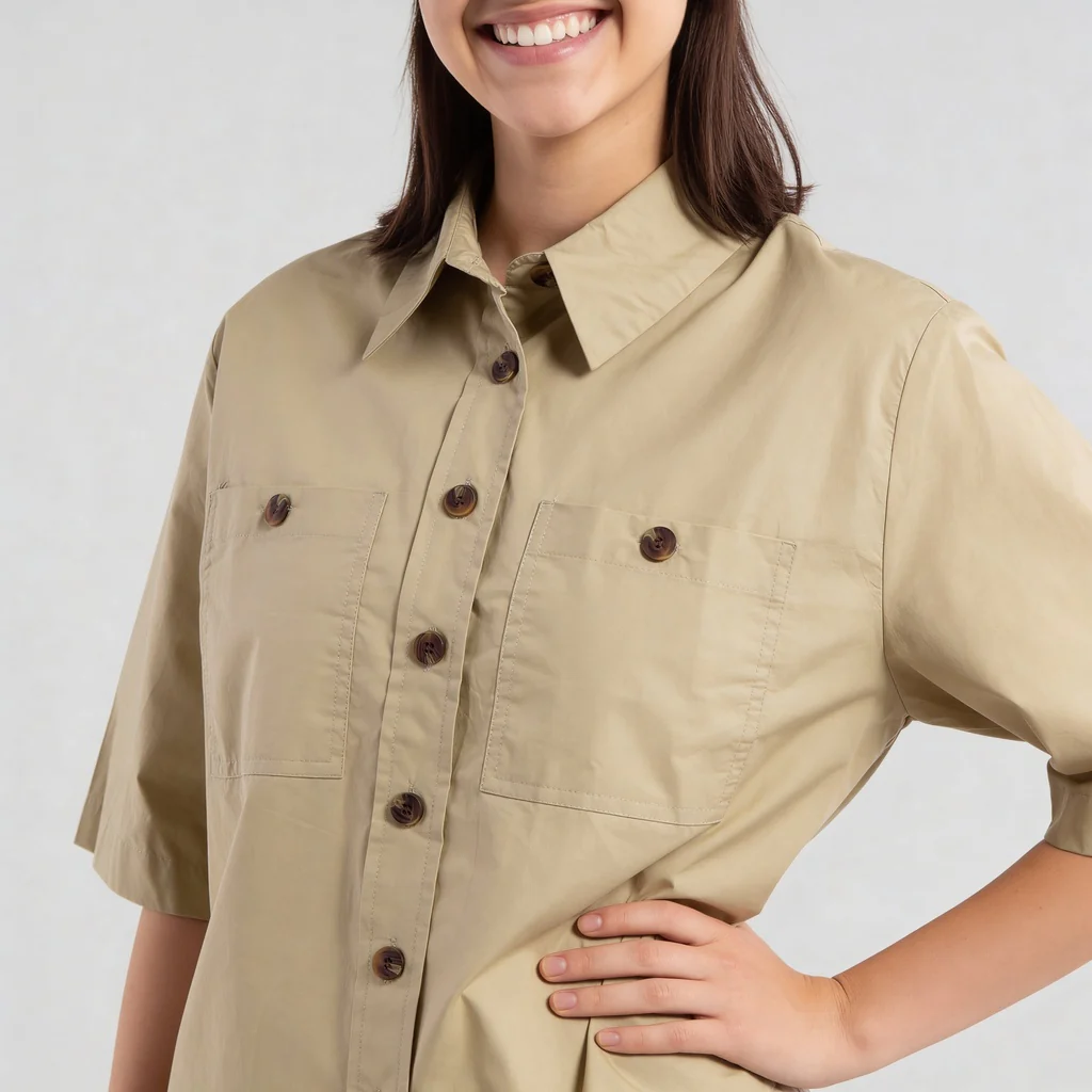 Woven Solid Shirt - Image 4