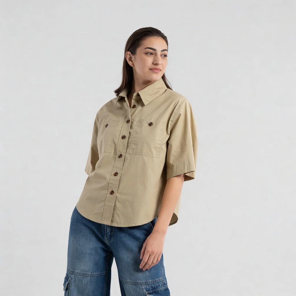 Woven Solid Shirt - Image 5