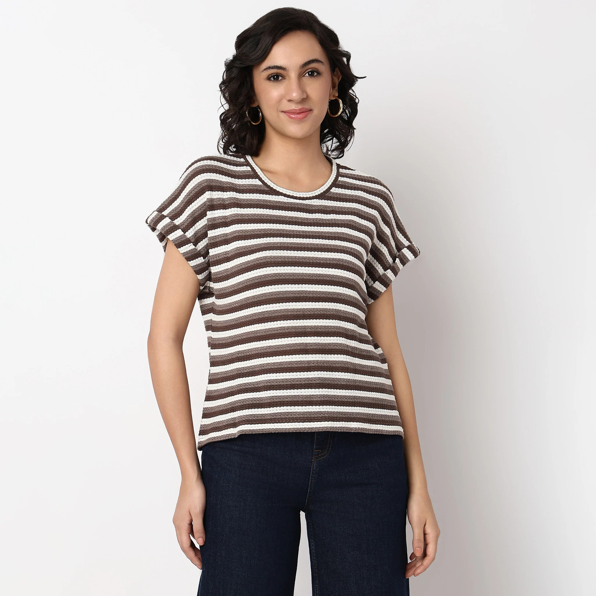 Striped Round Neck Top - Image 7