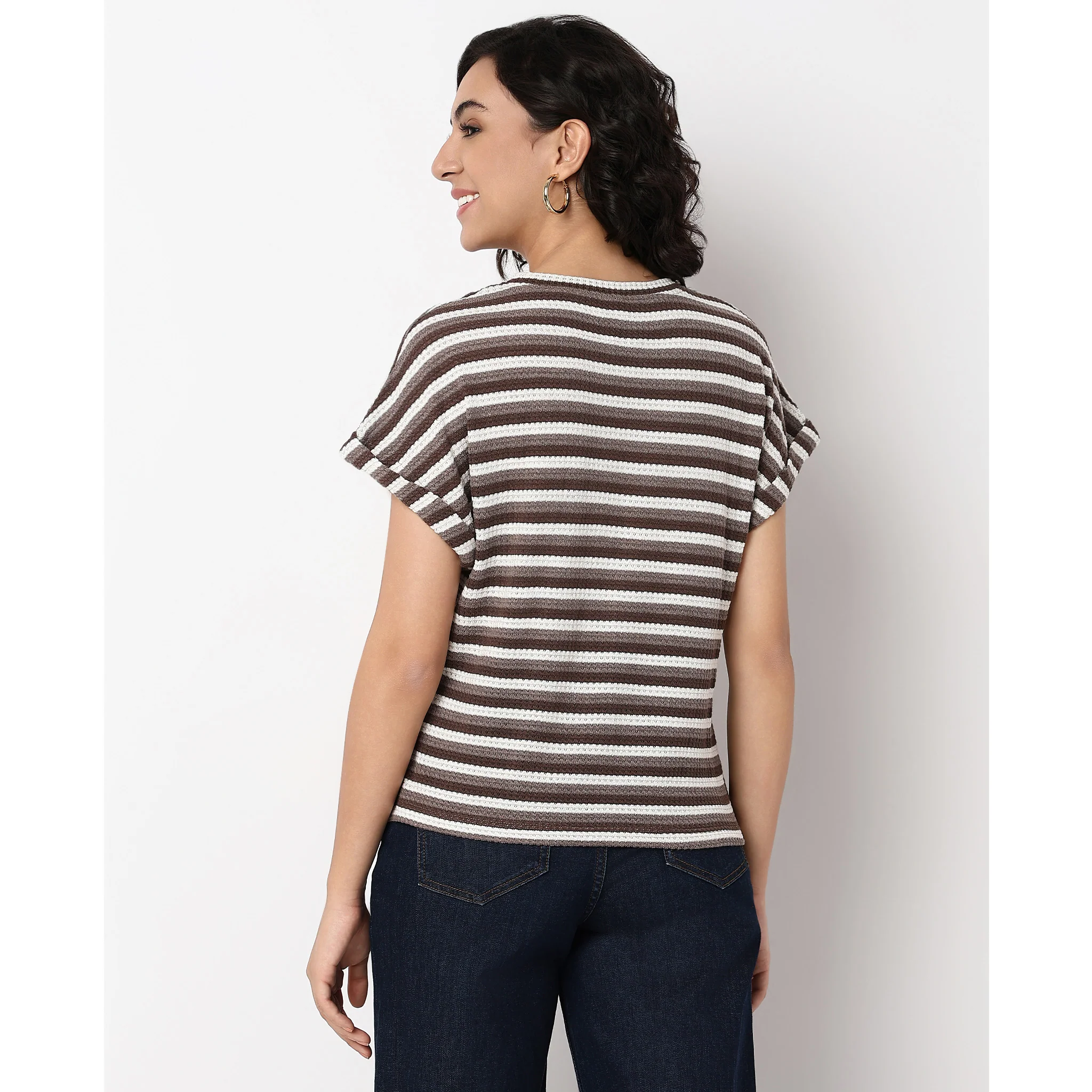 Striped Round Neck Top - Image 8
