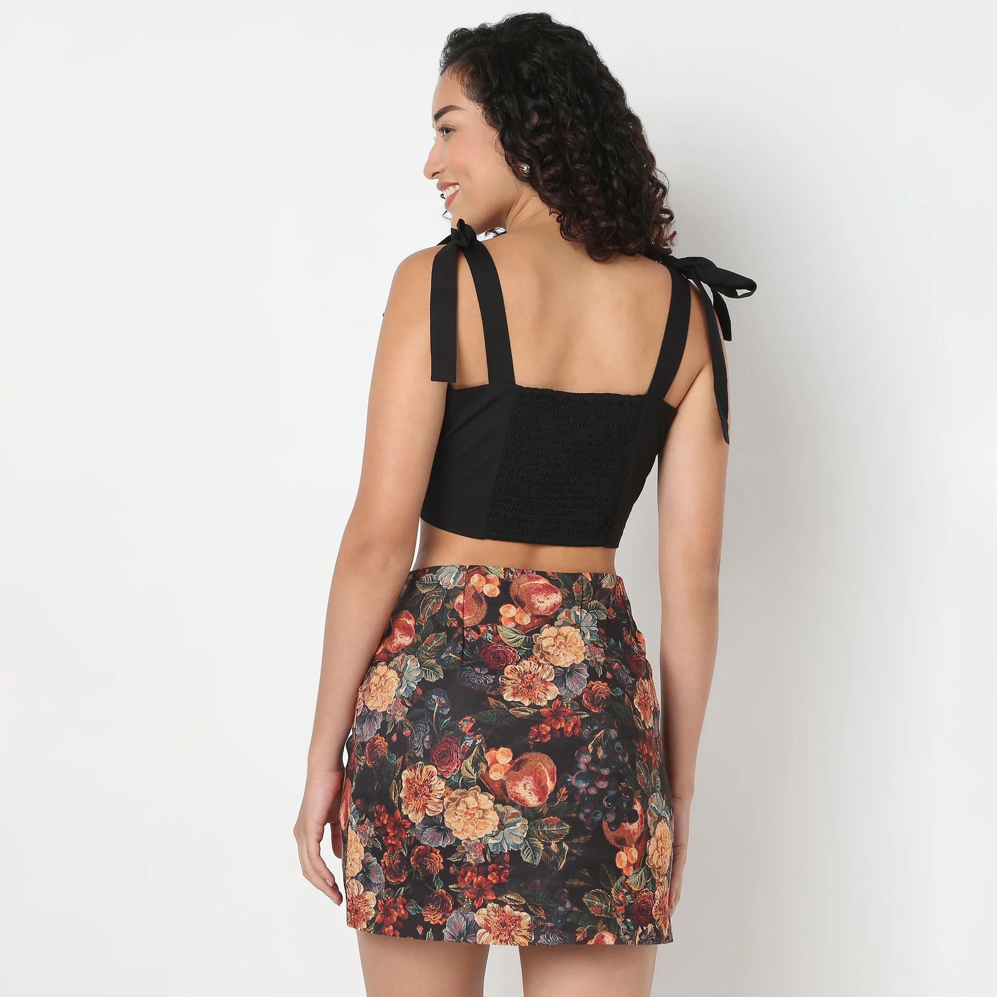 Corset Top With Floral Print - Image 3